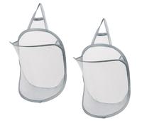 Wsetyy 2PCS Collapsible Laundry Baskets Hanging,Foldable Mesh Pop Up Laundry Hamper Bag, Small Dirty Clothes Storage Bin for Laundrys, Bathroom, Room (Style C)