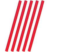 Wsetyy 5Pcs Silicone Oven Rack Protectors, Heat Resistant Oven Rack Guards, Silicone Oven Rack Covers Oven Shelf Protectors (Red)