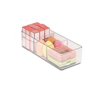 Wsetyy Clear Drawer Organiser Tray, 3-Compartment Drawer Makeup Organizer Acrylic, Cosmetic Storage Makeup for Drawer (Style 1)