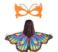 Wsetyy Kids Butterfly Wings Costume, Butterfly Wings Cape Kids with Mask, Butterfly Fairy Wings for Girls Child (Style 1)