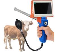 Wsexyy Cattle Artificial Insemination AI Gun, Handheld Visual Insemination Gun, with LED Display, Adjustable Light, Photo and Video Functions, Stainless Steel Probe Rod, for Farm & Ranch