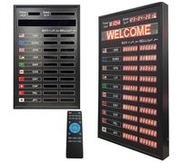 Wsexyy LED Electronic Exchange Rate Display Screen, 10 Rows Led Digital Currency Rate Board with Remote Control, Timer Update and Power-Off Memory Function for Banks, Financial Institutions