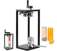 Wsexyy Manual Can Sealer Machine, Hand Crank Soda Can Sealer, Sealing Diameter 55 Mm, Multi-Height Cup Holders for 330/500/650ML Jars, for Canned Food, Milk Tea, Coffee