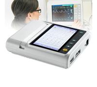 Wsexyy Portable ECG Monitor, Record ECG and Heart Rate In 12 Channels, 10.4-inch High-definition Color LCD Touch Screen, Built-in Thermal Printer for Medical Analysis