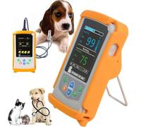 Wsexyy Veterinary Pulse Oximeter, Handheld Animal Oxygen Monitor, 2.8 Inch LCD Digital Display, with Ear Tongue Sensor, for SpO2, Pulse Rate, for Cats, Dogs, Pet Hospital