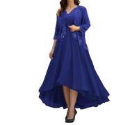 WSEYU Lace Applique Mother of The Bride Dresses with Jackets Tea Length Chiffon Sequin 3/4 Sleeve Formal Dresses Green UK18