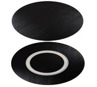 WSFDJX Solid Wood Lazy Susan Organizer,Rotating Disc Grazing Plate,360 Rotating Swivel,Extra Large Lazy Susan Organizer,for Table Top/Counter Top(Black,60cm(24in))