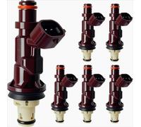 WSGTYOX Upgraded 2 Holes Fuel Injectors Fit for Toyota: 4Runner 1999-2002, Tacoma 1999-2004, Tundra 2000-2004,V6 3.4L,OEM # 23250-62040 (6 Pcs)