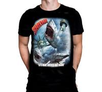 WSH - Sharknado - B Movie Horror Shark Movie Halloween Gothic Horror Mens Black T-Shirt