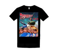 WSH -THUNDER BIRDS ARE GO - Retro TV Show Fan Merchandise Black T-Shirt