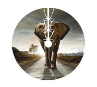 WSHFFILO 3D Elephant printed Christmas tree skirt Christmas Tree Skirt Base Cover