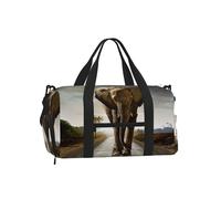 WSHFFILO 3D Elephant printed Handheld crossbody sports luggage bag Shoulder Bag travelling bag