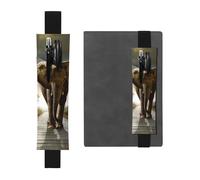 WSHFFILO 3D Elephant Printed Leather Pen Holder Bookmark Pencil Case