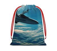 WSHFFILO Aircraft Fighter Jets printed Drawstring Gift Bag Decoration Gift Wrap Bags