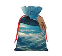 WSHFFILO Aircraft Fighter Jets printed Gift packaging bag Jute Drawstring Gift Bag