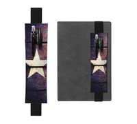 WSHFFILO American Flag Pattern Printed Leather Pen Holder Bookmark Pencil Case