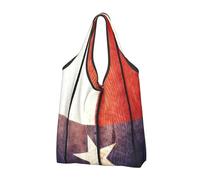 WSHFFILO American Flag Pattern printed Portable shopping bag storage bag tote