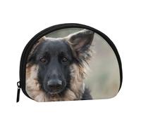 WSHFFILO Animal German Shepherd Printed Shell Storage Bag Mini Coin Organiser