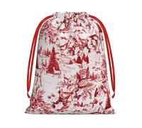 WSHFFILO Animal Wilderness Bear Deer printed Drawstring Gift Bag Decoration Gift Wrap Bags