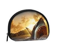 WSHFFILO at Dusk Shark Printed Shell Storage Bag Mini Coin Organiser