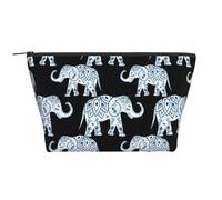 WSHFFILO Aztec Elephant Printed Daily Storage Bag Makeup Bag Travel Toiletry Bag Cosmetic Bag