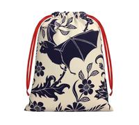 WSHFFILO Bat Print printed Drawstring Gift Bag Decoration Gift Wrap Bags