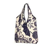WSHFFILO Bat Print printed Portable shopping bag storage bag tote
