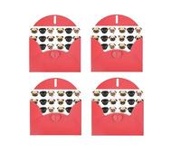 WSHFFILO Black Yellow Pug printed Greeting card with Envelope Thank You Card