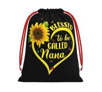 WSHFFILO Blessed to Be Called Nana Sunflower printed Drawstring Gift Bag Decoration Gift Wrap Bags