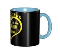 WSHFFILO Blessed to Be Called Nana Sunflower Printed Mug Double-Coloured Mug Ceramic Mug