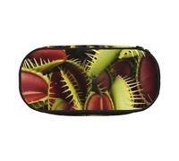 WSHFFILO Carnivorous Plant Printed Pencil Bag Pencil Case Pencil Pouch Portable Stationery Bag