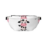 WSHFFILO Cartoon Milk Cow Printed Crossbody Waist Pack Casual Chest Bag