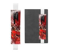 WSHFFILO Christmas Magic Printed Leather Pen Holder Bookmark Pencil Case