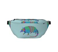 WSHFFILO Colorful Armadillo Printed Crossbody Waist Pack Casual Chest Bag