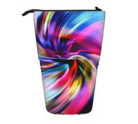WSHFFILO Colorful Tie Dye Printed Pencil Telescopic Expandable Pen Pouch