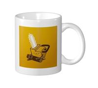 WSHFFILO Cute Crying Chainsaw Printed Cups White Mug Coffee Mug