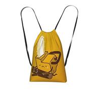 WSHFFILO Cute Crying Chainsaw printed Storage bag with a drawstring backpack Drawstring strap pack Gym Bag