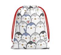 WSHFFILO Cute Penguin printed Drawstring Gift Bag Decoration Gift Wrap Bags