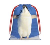 WSHFFILO Cute Penguin printed Drawstring Gift Bag Decoration Gift Wrap Bags