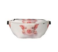WSHFFILO Cute Pig Printed Crossbody Waist Pack Casual Chest Bag