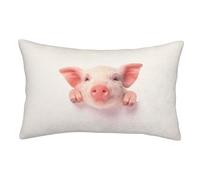 WSHFFILO Cute Pig printed pillow case Throw pillow Decorative Pillow Cover
