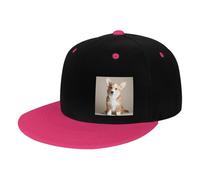 WSHFFILO Dog printed Contrast hip hop baseball cap Sports Cap sun hat
