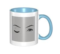 WSHFFILO Eyelash Printed Ceramic Mug Drinking Cup Coffee Mug
