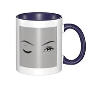 WSHFFILO Eyelash Printed Ceramic Mug Drinking Cup Coffee Mug