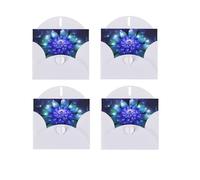 WSHFFILO Fantasy Blue Flower printed Greeting card with Envelope Thank You Card