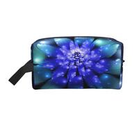 WSHFFILO Fantasy Blue Flower Printed Storage Bag Makeup Bag Travel Toiletry Bag