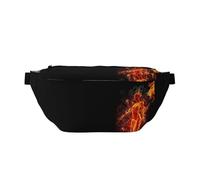 WSHFFILO Fire Nude Woman Flame Printed Crossbody Waist Pack Casual Chest Bag