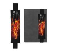 WSHFFILO Fire Nude Woman Flame Printed Leather Pen Holder Bookmark Pencil Case
