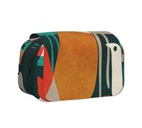 WSHFFILO Flock of Birds Printed Double Clamshell Pen Case Pencil Pouch Portable Stationery Bag