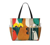 WSHFFILO Flock of Birds printed Large Capacity Beach Travel Bag Shoulder Bag